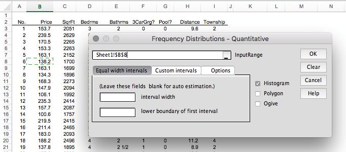 2. Tutorial Examples Although MegaStat performs many different statistical options the various dialog boxes all work the same way and have standard Excel objects (input boxes, buttons, checkboxes,