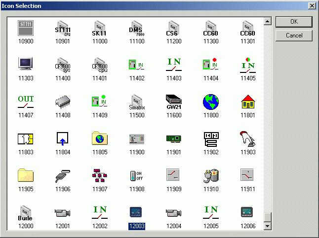 15 Setting a new symbol number A mouse click on the symbol number in the localised column results in a selection window being displayed (Fig. 16).