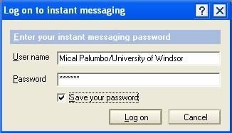password. Enter your Domino password, which may be different from your Notes password.