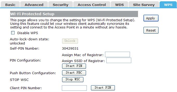 4.3.7 WPS WPS is designed to ease set up of security Wi-Fi networks and subsequently network management.