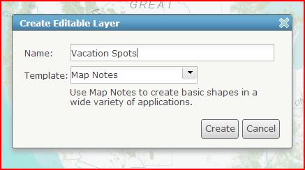 Creating a Layer: Image 5: By clicking the Add button you can add a layer to the map A layer is a data set that you can overlay on the base map you have chosen.