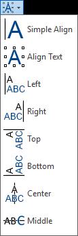 The Align Text tool is used for aligning text according to selected elements.