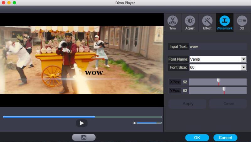 Apply 3D Effect On the video editing panel, under the 3D tab, choose a 3D setting mode from "Red-Blue", "Top Bottom", or "Left-Right" according