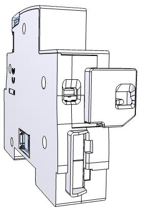 . Equipped with DIP switches (on the side) allowing product configuration of: - type of associated device (latching relay or contactor) - type of contactor Symbol: 2. RANGE. Cat.