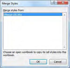 Copying Styles to Another Workbook Any custom styles that you create can only be used in the workbook that you used to create them.