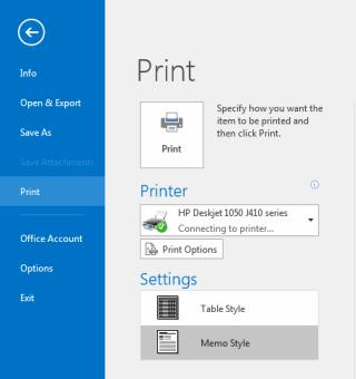 2. Set print options. 3. Set print settings. 4. Preview the item you are printing.