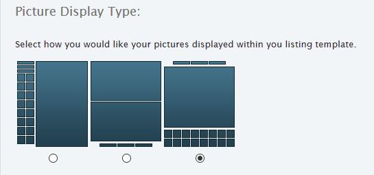 Default Picture Display Type: Pick the default position of product thumbnails: Choose to
