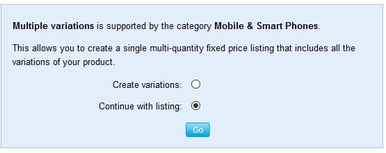 15: Step #5 - Item Specifics If your category supports it you may be offered the option of Multi variation listings: A multi variation listing allows customers to pick options from