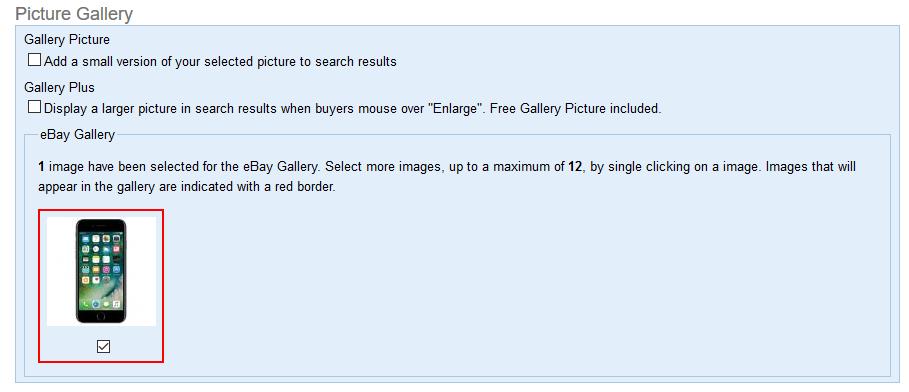 17: Step #7 - Review & Launch Picture Gallery Choose to add the small Gallery Picture to your listing search