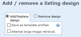 live listing as a Frooition profile to use as a template for future use: Tick Save as template profile The