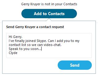 4. If the person you are trying to contact is a Skype user then eventually their name and image will pop up.