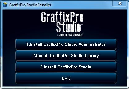 Installing the Administrator To Install the Administrator: 1) If the Installer does not launch automatically, browse to GraffixProStudioInstaller.exe and double-click it. You see the Installer dialog.
