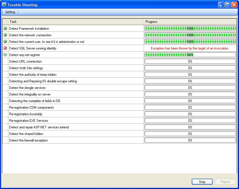 It diagnoses your system configuration item by item, showing the
