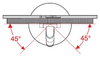 Full-function monitor stand Figure 5. Tilting the screen forward and back Figure 6.