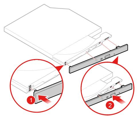 Figure 24. Inserting a straightened paper clip into the emergency-eject hole until the tray slides out Figure 25.