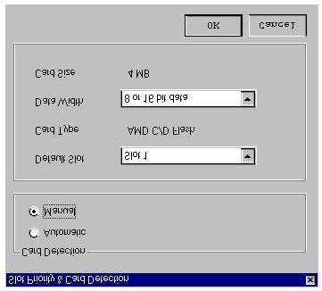 Windows 98/Me Slot Selection [Important] By default, MCERICOH uses manual card detection. Therefore you must select a PC Card slot to use for memory card read and write operations.