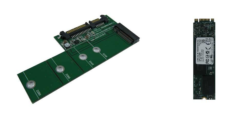 1. Overview AD910A adapters, support M.2 67pin B key type connector to convert M.2(NGFF) SSD into SATA III 7+15pin standard interface. 2. Tools and Results of Performance Measurement 2.