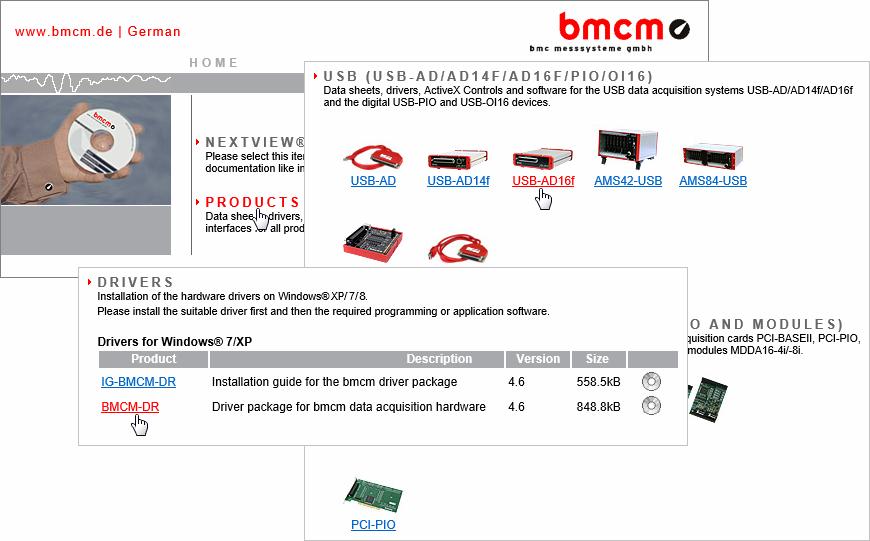 Installation - Installation of the bmcm driver package 2.