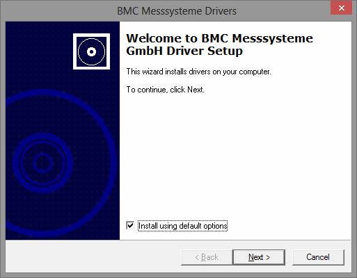 Installation - Installation of the bmcm driver package If using the CD starter in HTML format, you can choose to directly open the installation program or to save it to disk.
