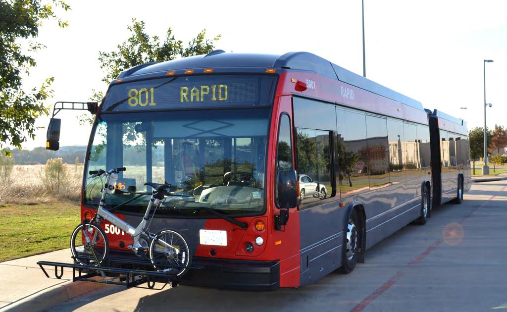 METRORAPID Funded by largest FTA grant in agency history ($38M) Implemented on time and $8M under budget Project included two critical firsts in Austin: Transit Priority Lanes Transit