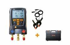 ) testo 550 2-way digital manifold with Bluetooth External pressure probe for highly precise vacuum measurements (testo 557 only) Structured test routines