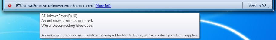 contact Campbell Scientific. 7.2 (0x10) BTUnkownError An unknown error has occurred during Bluetooth communications.
