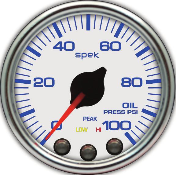 Programming Instructions for : Pressure 2 1/16 Spek Pro Professional Racing Gauge Refer to the Flow Chart Programming Instructions while reviewing this guide.