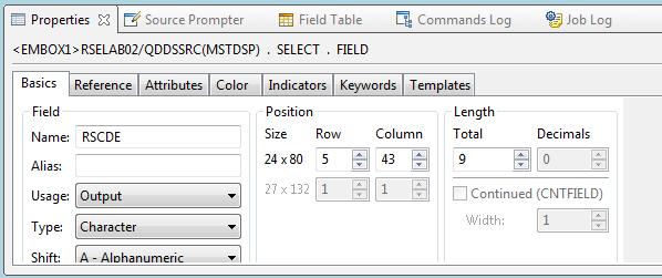 3.5 Adding more fields 1. In the Palette View, select the Named Field control. 2. Click the design area to put this named field in row 5, column 43. 3.