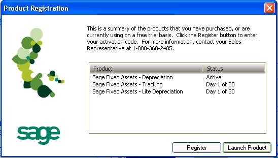 2 Installing the First Time Step 2: Registering the Application 3. Select the Lite Depreciation icon.