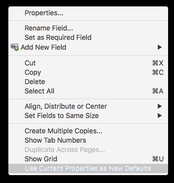 Setting the Defaults Once you get the fields looking the way you d like them, you don t want to have to change the settings every time you create a new field.