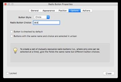 This ensures that the radio button is a toggle and that the correct value will be