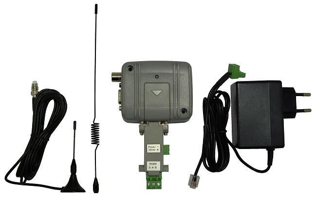Contents IntesisBox ME-AC-SMS-32 includes the following components: 1. Modem GSM. 2. RS232/RS485 converter. 3.