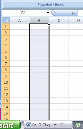 Unit 2 Fine-tuning Spreadsheets, Functions (AutoSum) Manually adjust column width Place the pointer on the line between letters in the Column Headers. The pointer will change to double headed arrow.