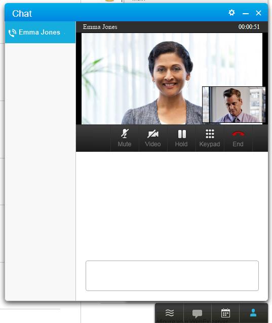 Get Started with Cisco WebEx Social When the other party receives the call, you can: Mute your microphone. Send video.