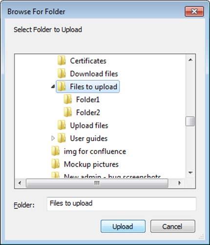 Clicking in this popup will add the files to the list.