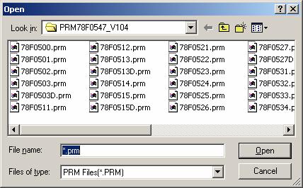 "Port" selects the COM port number where TK-78K0 is allocated.