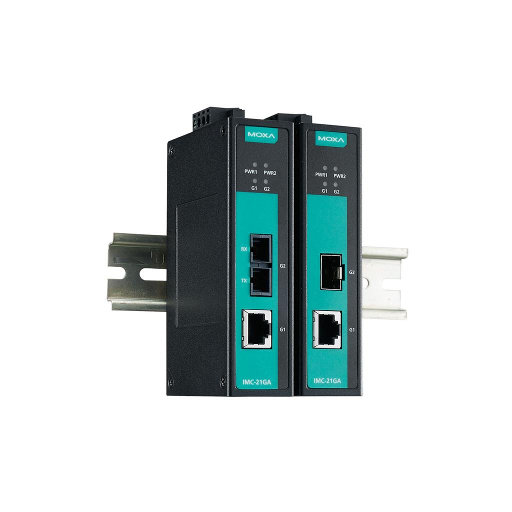 Series Industrial Gigabit Ethernet-to-fiber media converters Features and Benefits Supports 1000Base-SX/LX with SC connector or SFP slot Link Fault Pass-Through (LFPT) 10K
