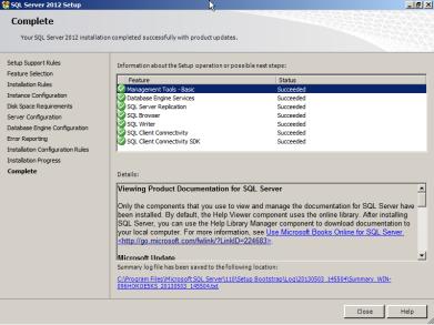 Open the SQL Server Configuration Manager (Start -> Programs -> Microsoft SQL Server 2012 ->