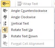 Click the Orientation command in the Alignment group. ADDING A DATA TABLE A data table displays the chart values in a grid below the chart.