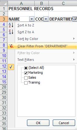 Using AutoFilter USING COMPARISON CRITERIA IN A FILTER Sometimes, you may need to filter on items that are not shown specifically shown at the bottom of the Autofilter drop-down list.