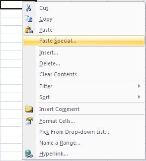 Working with Paste Special All Except Borders Column Widths Formulas and Number Formats Values and Number Formatting Pastes everything apart from any borders that exist on the copied cells.