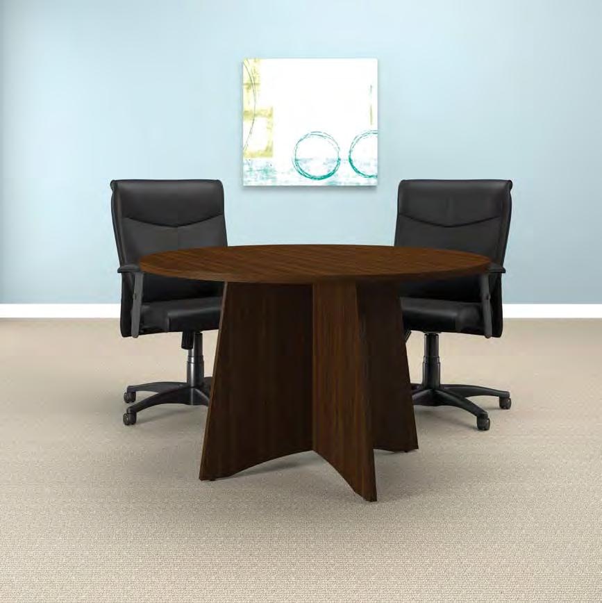 42 ROUND TABLES ARE ALSO AVAILABLE FOR SMALL CONFERENCE ROOMS OR PRIVATE OFFICES.