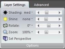 Navigating the software 12 Layers Pallet Has two subcategories, the layer control box and the layer list.