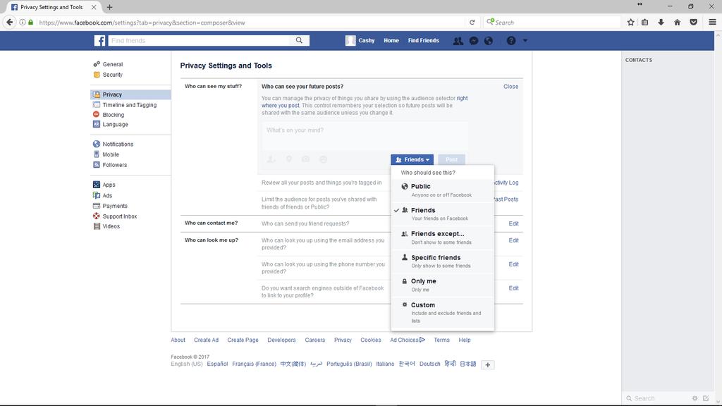 Privacy settings Usually you do not want all of your posts to be public, so be sure look!