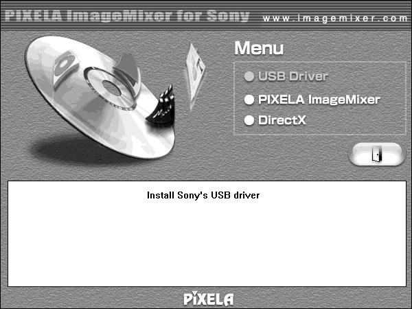 1 Installing the USB driver Opening window Click here 1, Turn on your computer, and insert the supplied CD-ROM into the CD-ROM drive. Do not connect your camera to your computer at this time.