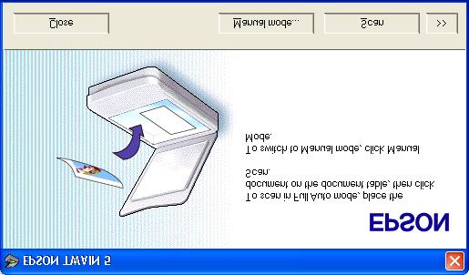 5. Start EPSON TWAIN for scanning. Open the File menu and choose Import or Acquire and if necessary, select TWAIN_32 (Windows) or EPSON TWAIN 5 (Macintosh).