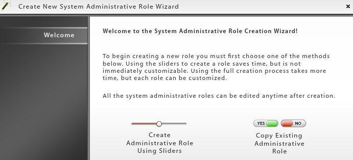 1. Select System > System Administratin > System Administrative Rles > Rle Permissins > Add Rle. 2.