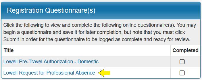 10. You will be directed to your trip registration homepage. For Domestic Travel, please take the following actions (please skip to Step 11 for International Travel): a.