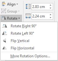 5.4 Rotating and Flipping and Object Rotating 1) Select the object 2) Click and rotate Flipping 1) Select the object click