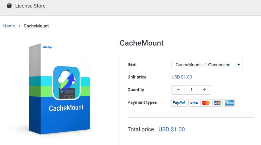 9 CacheMount 4 connections /year US $ 59.
